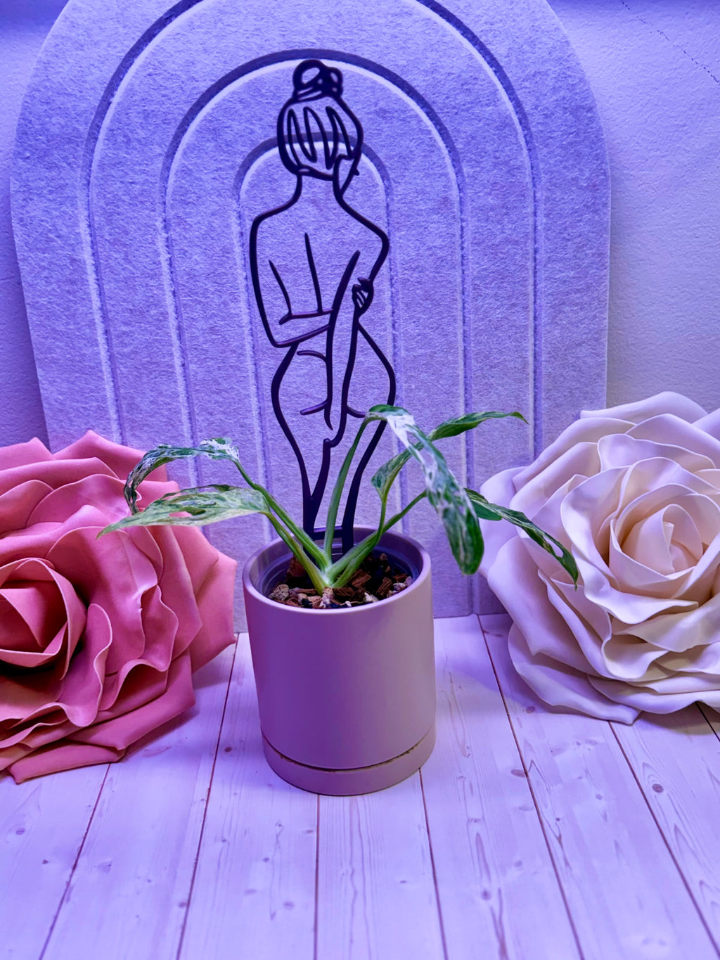 Goddess Figure Plant Trellis