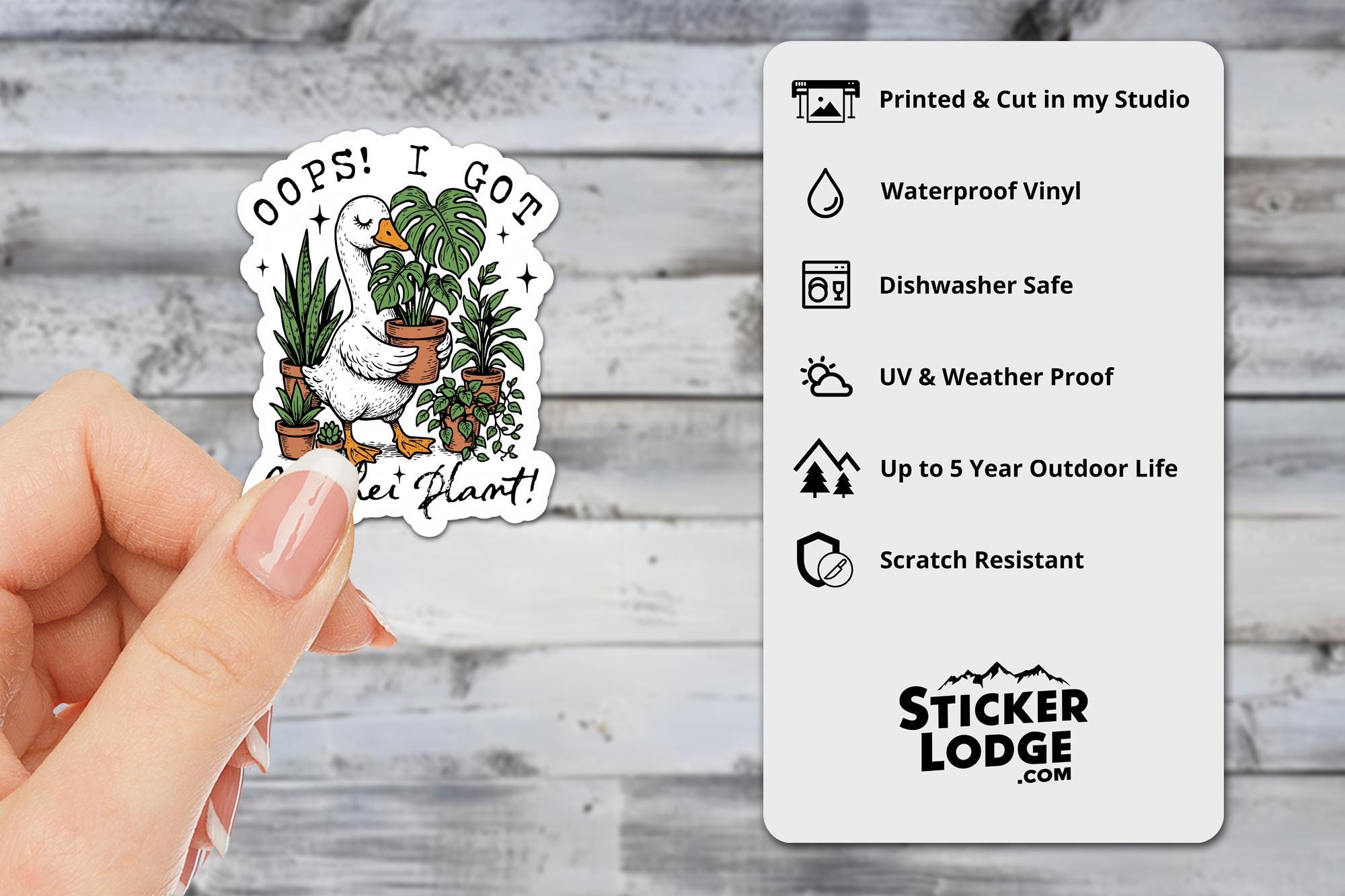 Oops I Got Another Plant Vinyl Sticker
