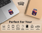 Sunset Mountain Escape Vinyl Sticker