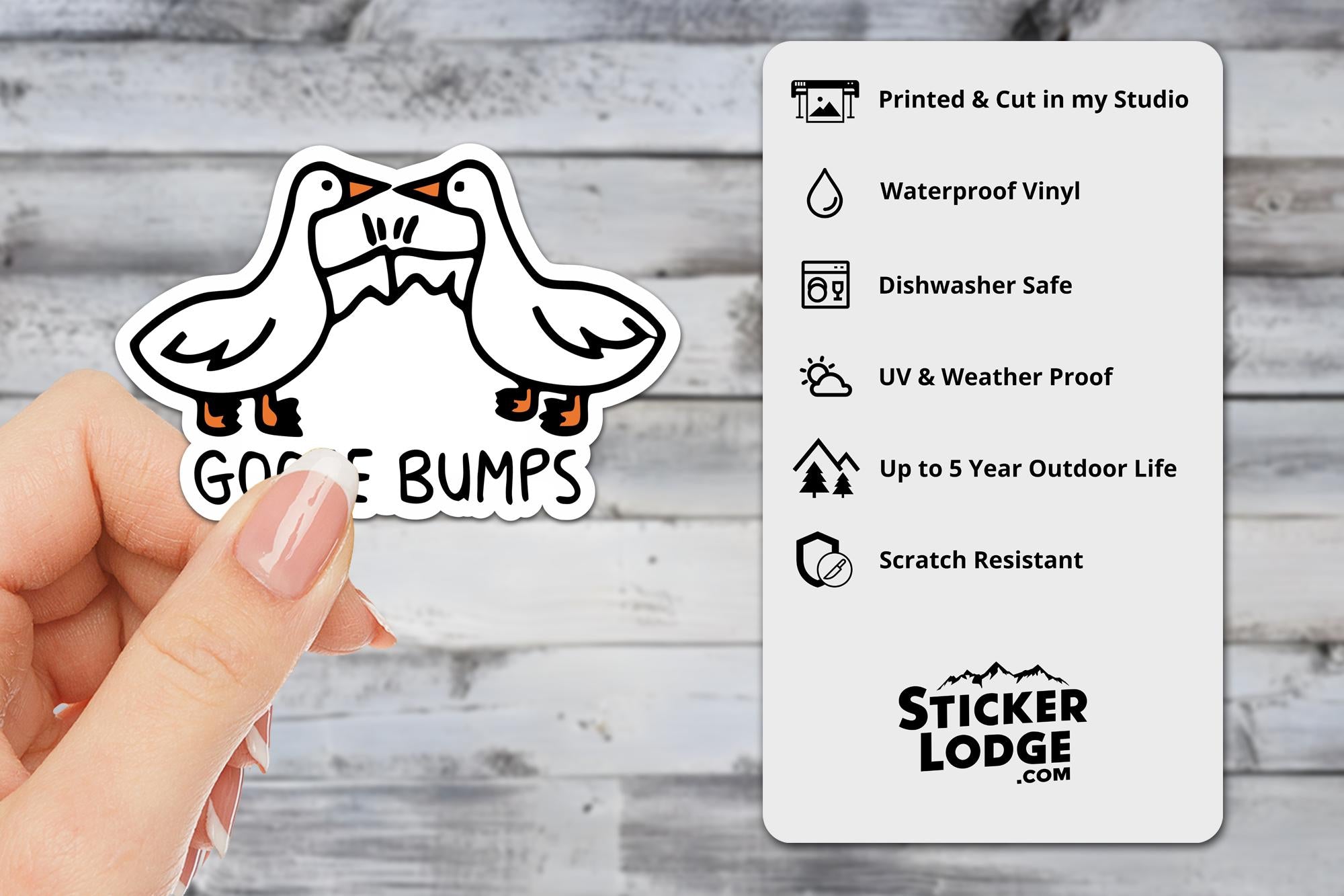 Goose Bumps Vinyl Sticker