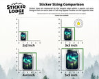 Northern Lights in a Jar Vinyl Sticker