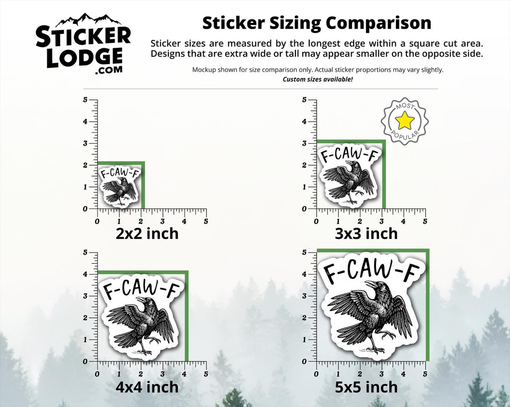 F-Caw-F Crow Vinyl Sticker